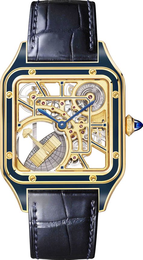 cartier santos scheletrato|cartier santos dumont size.